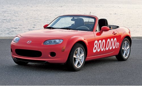 В феврале 2007 года рождается 800-тысячная Mazda MX-5, которая уже успела вписать свое имя в Книгу…