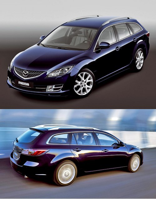 Объем багажника универсала Mazda6 предыдущего поколения составлял от 505 до 1710 литров. По новой…