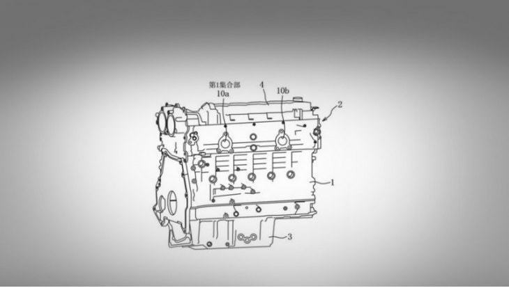 Компания Mazda уточняет, что рядная «шестёрка» взята для примера, и придуманная конструкция ею не…