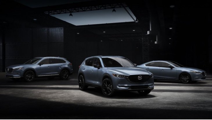 Mazda 6, CX-5 и CX-9 в спецверсии Carbon Edition изначально оснащены светодиодной оптикой спереди и…