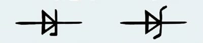 Условное изображение стабилитрона на «наших» и «импортных» схемах