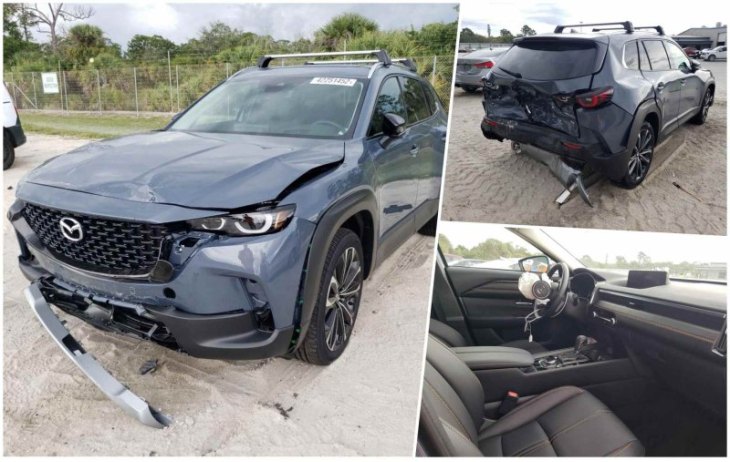 Новая Mazda CX-50 только вышла в продажу, но ее уже спели разбить и выставить на продажу: фото