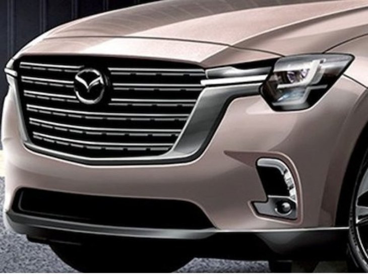 Новый большой кроссовер Mazda показали на первых изображениях
