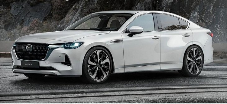 Mazda6 2023 года визуализирована с намеками на недавно представленный CX-60