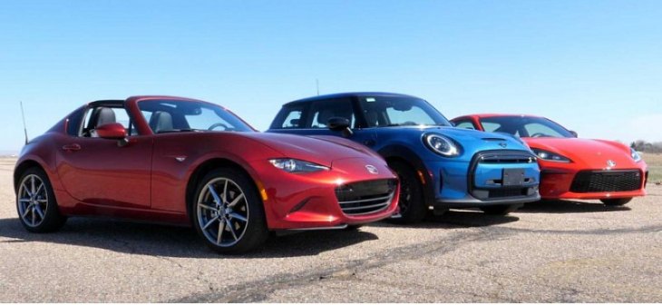 Сможет ли электрический Mini обогнать Mazda Miata и Toyota GR86 с классическими ДВС?