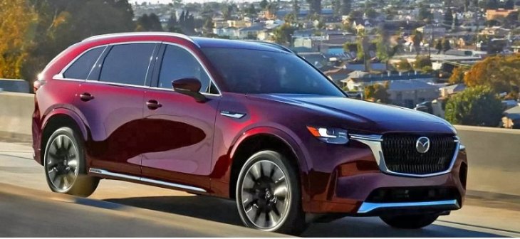 Новый кроссовер Mazda CX-90 2023 года представили на первых фотоснимках перед премьерой 31 января