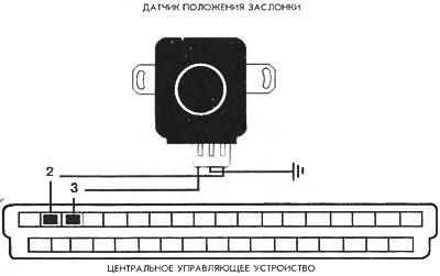 Рис. 125. Электросхема подключения датчика положения заслонки