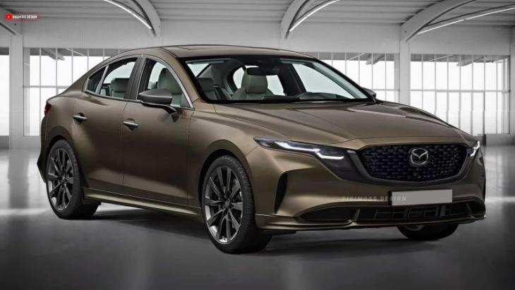 Спекулятивный рендер обновленной Mazda3 в кузове седан