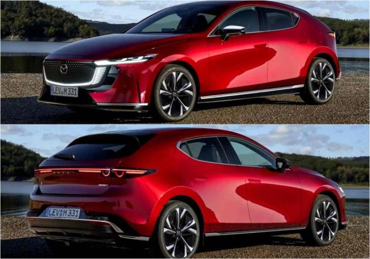 Спекулятивные рендеры обновленной Mazda3 в кузове хэтчбек