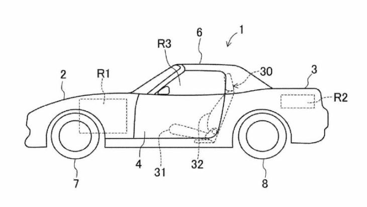 Патентное изображение нового электромобиля Mazda