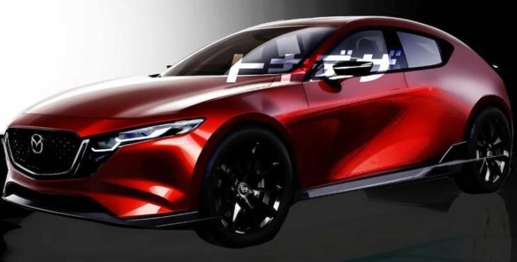 Неофициальное изображение обновленного хэтчбека Mazda3
