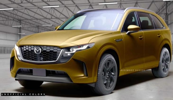 Самый большой и дорогой кроссовер Mazda показали на рендерах в обновленной версии
