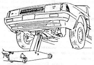 Рис. 3. Подъем автомобиля в передней части.