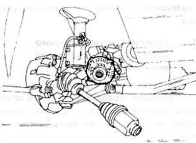 Рис.245. Генератор дизельного двигателя в установленном состоянии после снятия приводного вала