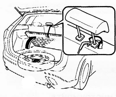 2. Замацуйце панэль падлогі ў адкрытым становішчы, зачапіўшы кручок за падгалоўнік сядзення.