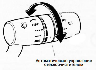 Установите рычаг управления в положение «INT» («Прерывистый режим») и отрегулируйте длительность…