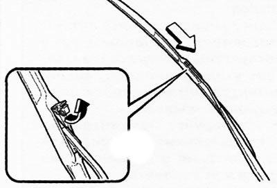 Замена шчотак шклоачышчальнікаў (Мазда CX-5 KE 2012-2017: Агульная інфармацыя: Т
