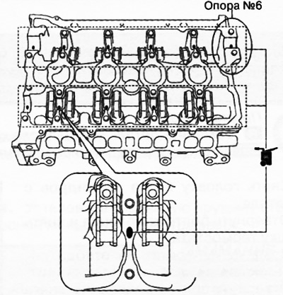17. Нанесите уље за мењаче (SAE 90 или слично) или моторно уље на средину сваког носача у глави…