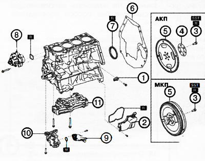 1. Датчик детонации.