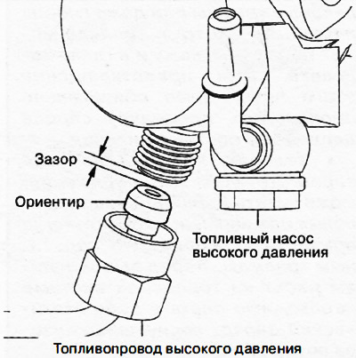 10. Снять топливопровод высокого давления.