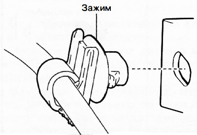 4. Снять зажим с теплозащитного экрана.