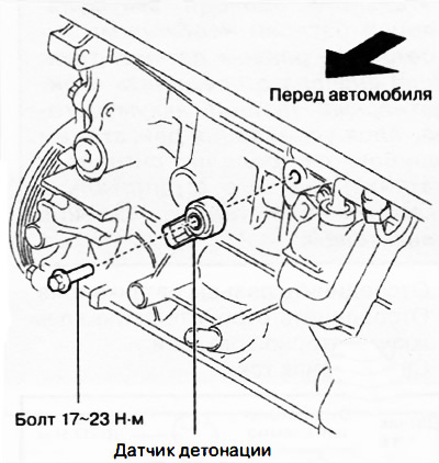 5. Снять датчик детонации.