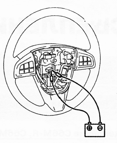 5. Подать напряжение аккумуляторной батареи на вывод F контактного диска (разъем со стороны…