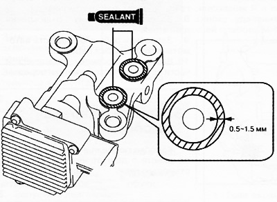 Нанести тонкий слой силиконового герметика (ТВ1217Е) на контактные поверхности электрического…
