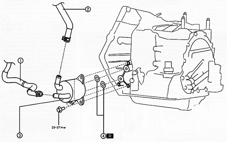 Коробки передач GW6A-EL, GW6AX-EL (без масляного радиатора №2):