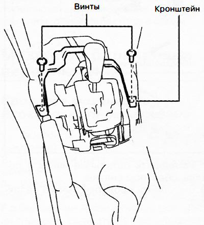 3. Отвернуть винты крепления кронштейна.