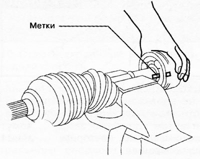 2. Пометить взаимное расположение наружного кольца и вала для правильной сборки в последующем.