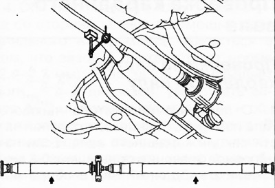 2. Вращая задние колеса автомобиля рукой, с помощью индикатора часового типа проверить биение…