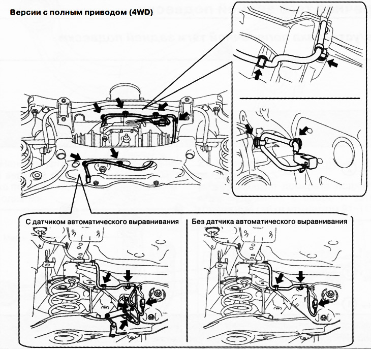Внимание. Выполнение следующей процедуры без предварительного снятия переднего колесного датчика…