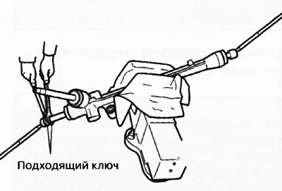 Зафиксировать рулевую тягу (со стороны рулевого редуктора) от проворачивания с помощью подходящего…