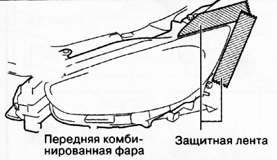 6. Для предотвращения появления царапин или повреждений нанести защитную ленту на указанные на…
