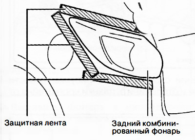 8. Для предотвращения появления царапин или повреждений нанести защитную ленту на указанные на…