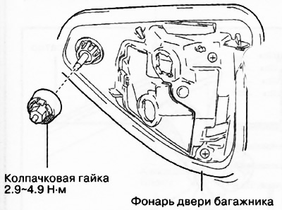 19. Отвернуть колпачковую гайку.