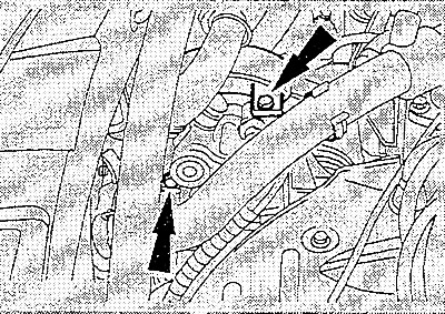 Ford Fiesta/Mazda 121 with power steering: unscrew the bolts and remove the poly V-belt cover from…