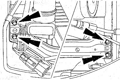 Подпереть радиатор домкратом с деревянной подкладкой; открутить справа и слева четыре болта…