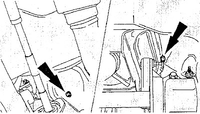 Motor de 1,25/!.4 l: deșurubați cele două șuruburi care fixează carcasa de protecție termică a…