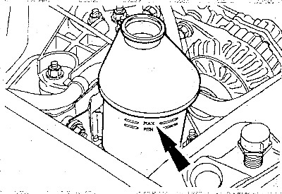 Заполнить бачок свежей жидкостью без пузырьков до метки «МАХ».