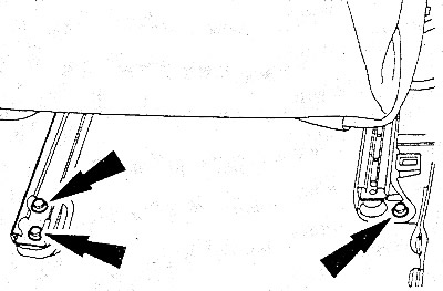 Сдвинуть сиденье полностью вперед и открутить три задних болта.