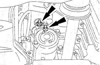 Отсоединить провода от стартера.