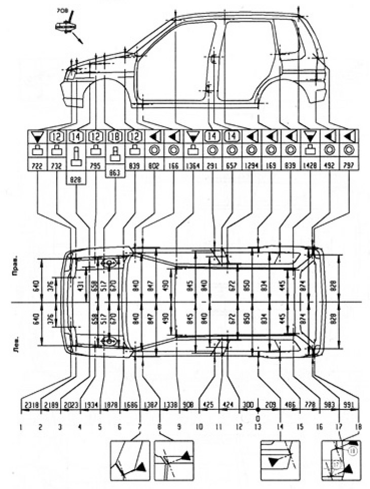 Днище Mazda 121