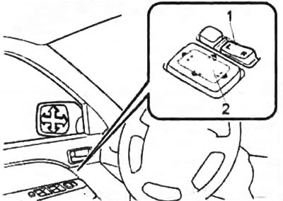 1 - переключатель выбора зеркала,