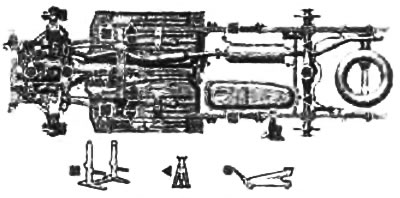 Убедитесь, что домкрат надежно установлен в установочное место в кузове автомобиля.