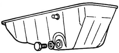 2. Проверьте резьбу сливного отверстия масляного поддона.