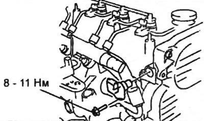 Момент затяжки — 8-11 Нм