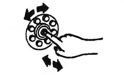 Примечание: если подшипник заедает или имеется значительное сопротивление вращению, замените…