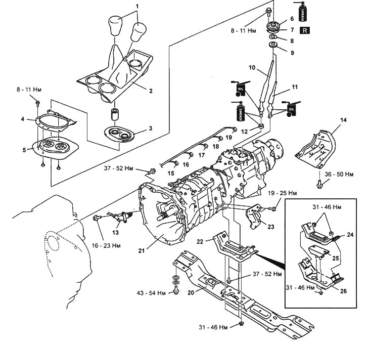 Снятие и установка коробки передач.